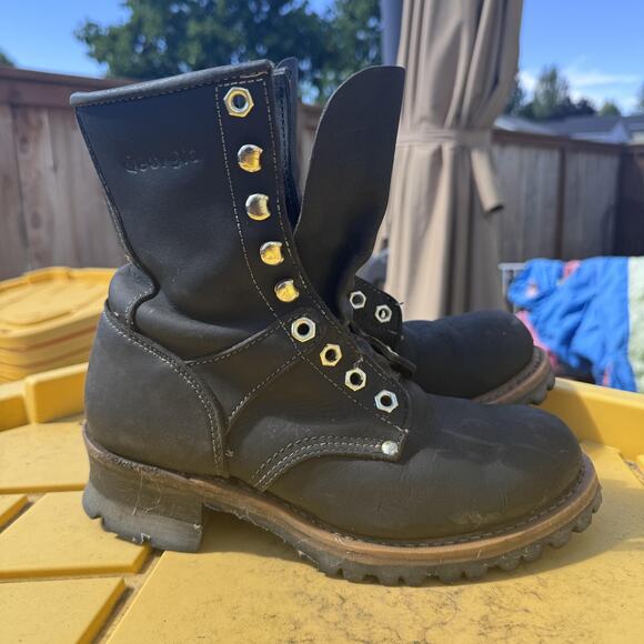 Vintage Georgia G920 Heritage Logger Lace-Up Leather Work Boots Size 6.5 - Picture 2 of 11